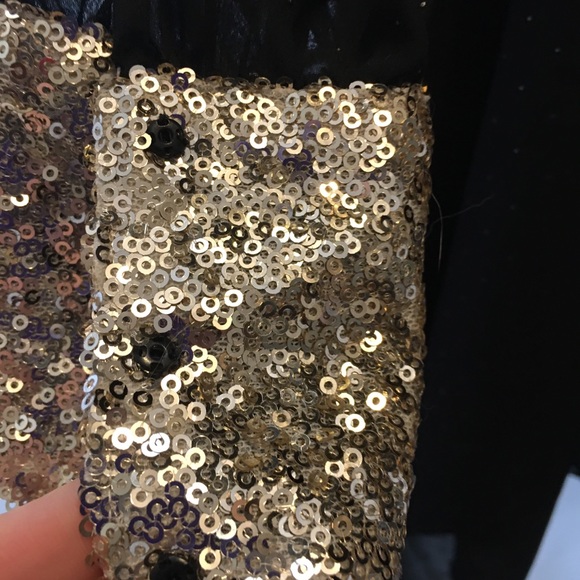 Black & Gold Sequin Cocktail Dress - Picture 5 of 7